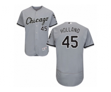 Men's Majestic Chicago White Sox #45 Derek Holland Grey Flexbase Authentic Collection MLB Jersey