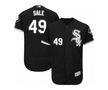 Men's Majestic Chicago White Sox #49 Chris Sale Black Flexbase Authentic Collection MLB Jersey