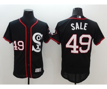 Men's Majestic Chicago White Sox #49 Chris Sale Black&Red Flexbase Authentic Collection MLB Jersey