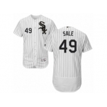 Men's Majestic Chicago White Sox #49 Chris Sale White Black Flexbase Authentic Collection MLB Jersey