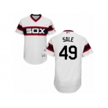 Men's Majestic Chicago White Sox #49 Chris Sale White Flexbase Authentic Collection MLB Jersey