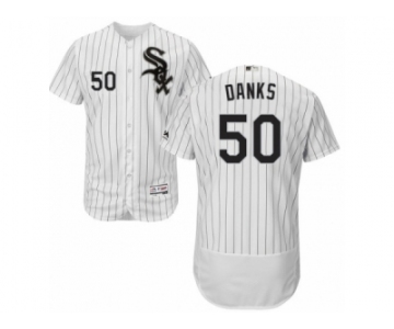 Men's Majestic Chicago White Sox #50 John Danks White Black Flexbase Authentic Collection MLB Jersey