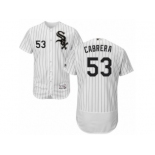 Men's Majestic Chicago White Sox #53 Melky Cabrera White Black Flexbase Authentic Collection MLB Jersey