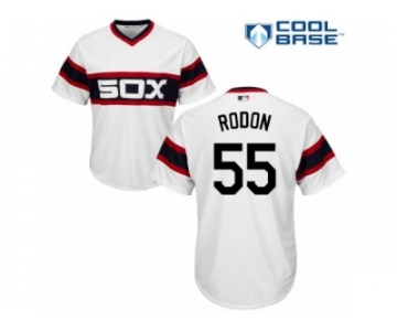 Men's Majestic Chicago White Sox #55 Carlos Rodon Replica White 2013 Alternate Home Cool Base MLB Jersey