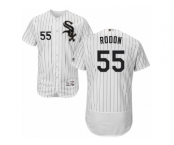 Men's Majestic Chicago White Sox #55 Carlos Rodon White Black Flexbase Authentic Collection MLB Jersey