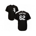 Men's Majestic Chicago White Sox #62 Jose Quintana Authentic Black Alternate Home Cool Base MLB Jersey