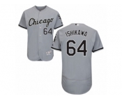 Men's Majestic Chicago White Sox #64 Travis Ishikawa Grey Flexbase Authentic Collection MLB Jersey