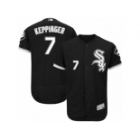 Men's Majestic Chicago White Sox #7 Jeff Keppinger Black Flexbase Authentic Collection MLB Jersey