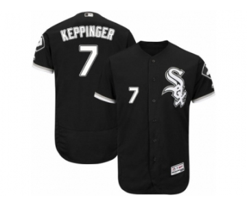 Men's Majestic Chicago White Sox #7 Jeff Keppinger Black Flexbase Authentic Collection MLB Jersey