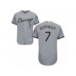 Men's Majestic Chicago White Sox #7 Jeff Keppinger Grey Flexbase Authentic Collection MLB Jersey