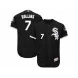 Men's Majestic Chicago White Sox #7 Jimmy Rollins Black Flexbase Authentic Collection MLB Jersey