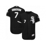 Men's Majestic Chicago White Sox #7 Tim Anderson Black Flexbase Authentic Collection MLB Jersey