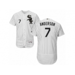 Men's Majestic Chicago White Sox #7 Tim Anderson White Black Flexbase Authentic Collection MLB Jersey