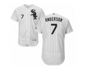 Men's Majestic Chicago White Sox #7 Tim Anderson White Black Flexbase Authentic Collection MLB Jersey