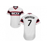 Men's Majestic Chicago White Sox #7 Tim Anderson White Flexbase Authentic Collection MLB Jersey