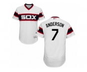 Men's Majestic Chicago White Sox #7 Tim Anderson White Flexbase Authentic Collection MLB Jersey