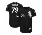 Men's Majestic Chicago White Sox #79 Jose Abreu Black Flexbase Authentic Collection MLB Jersey