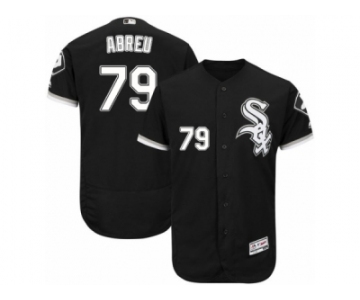 Men's Majestic Chicago White Sox #79 Jose Abreu Black Flexbase Authentic Collection MLB Jersey