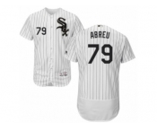 Men's Majestic Chicago White Sox #79 Jose Abreu White Black Flexbase Authentic Collection MLB Jersey