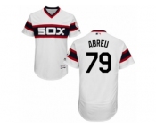 Men's Majestic Chicago White Sox #79 Jose Abreu White Flexbase Authentic Collection MLB Jersey