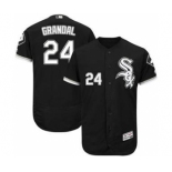 Men's White Sox #24 Yasmani Grandal Black Flexbase Authentic Collection Stitched Baseball Jersey