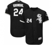 Men's White Sox #24 Yasmani Grandal Black Flexbase Authentic Collection Stitched Baseball Jersey