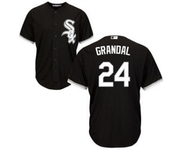 Men's White Sox #24 Yasmani Grandal Black New Cool Base Stitched Baseball Jersey