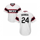 Men's White Sox #24 Yasmani Grandal White New Cool Base Alternate Home Stitched Baseball Jersey