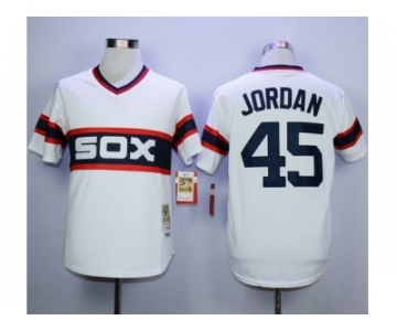 Mitchell And Ness 1983 Chicago White Sox #45 Michael Jordan White Throwback Stitched MLB Jersey