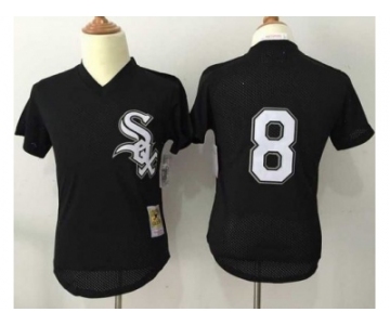 Mitchell And Ness 1993 Chicago White Sox #8 Bo Jackson Black Throwback Stitched MLB Jersey