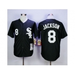 Mitchell and Ness Chicago White Sox #8 Bo Jackson Stitched Black Throwback MLB Jersey