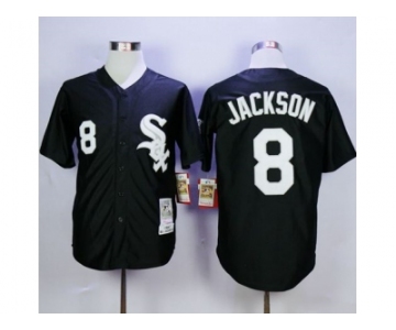 Mitchell and Ness Chicago White Sox #8 Bo Jackson Stitched Black Throwback MLB Jersey