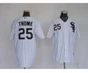 mlb chicago white sox #25 thome white(black strip)