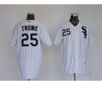 mlb chicago white sox #25 thome white(black strip)