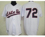 mlb chicago white sox #72 fisk m&n white[white sox]