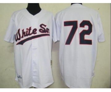 mlb chicago white sox #72 fisk m&n white[white sox]