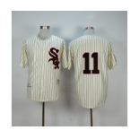 mlb jerseys chicago white sox #11 aparicio cream(grey strip)[m&n]