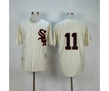 mlb jerseys chicago white sox #11 aparicio cream(grey strip)[m&n]