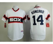 mlb jerseys chicago white sox #14 konerko white[m&n]