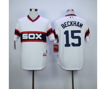 mlb jerseys chicago white sox #15 beckham white[m&n]