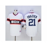 mlb jerseys chicago white sox #21 frazier white[m&n]