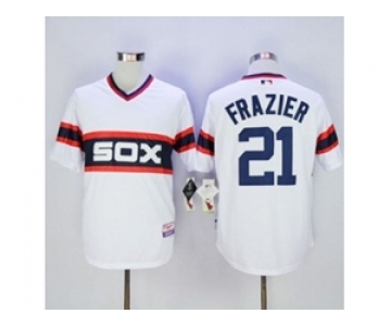 mlb jerseys chicago white sox #21 frazier white[m&n]