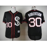 mlb jerseys chicago white sox #30 robertson black[2015 new][robertson]