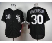 mlb jerseys chicago white sox #30 robertson black[robertson]