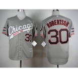 mlb jerseys chicago white sox #30 robertson grey[2015 new][robertson]