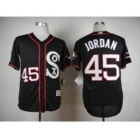 mlb jerseys chicago white sox #45 jordan black[20105 new]