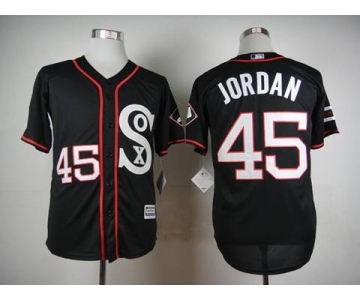 mlb jerseys chicago white sox #45 jordan black[20105 new]