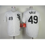 mlb jerseys chicago white sox #49 sale white[black stripe]