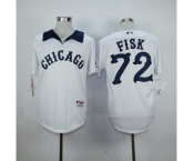 mlb jerseys chicago white sox #72 fisk white[m&n]