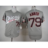 mlb jerseys chicago white sox #79 abreu grey[2015 new]